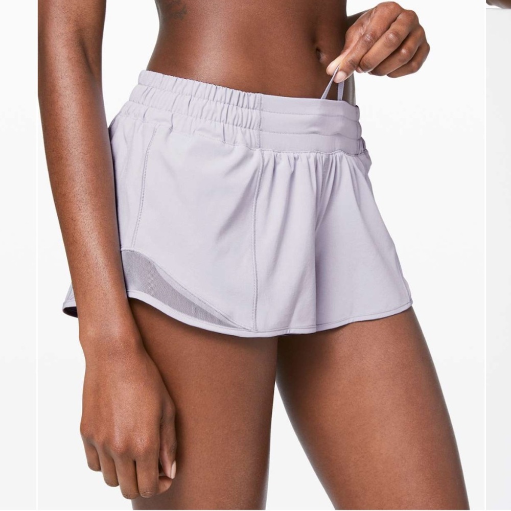Lululemon Silver Lilac Hotty Hot Shorts